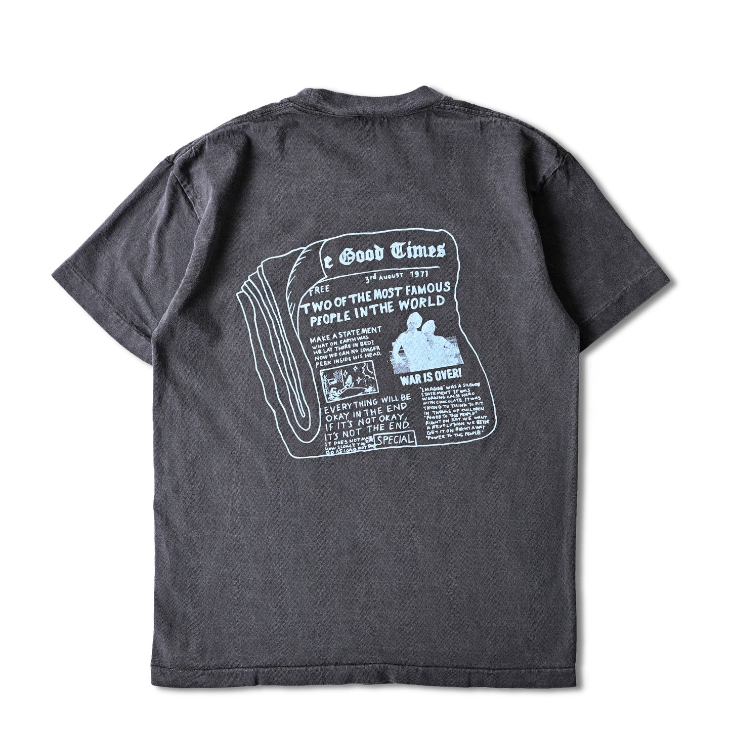 S/S GIANT 16/-OE PIGMENT TEE(News Paper)