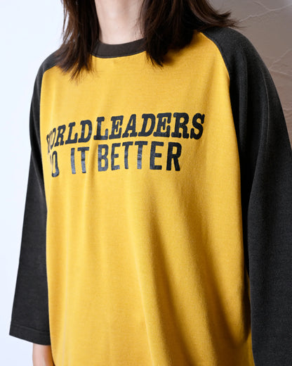 C/R RAGLAN TEE(WORLD LEADERS)