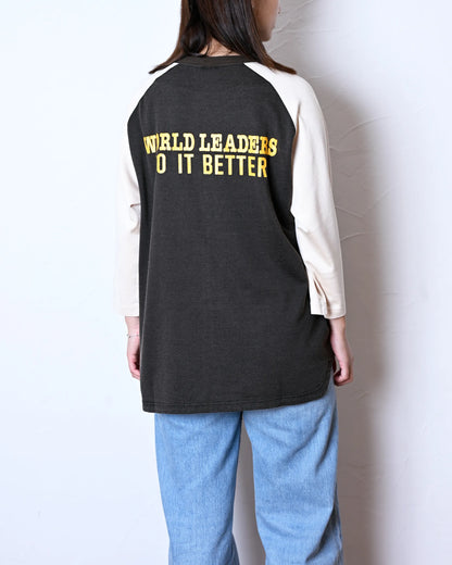 C/R RAGLAN TEE(WORLD LEADERS)