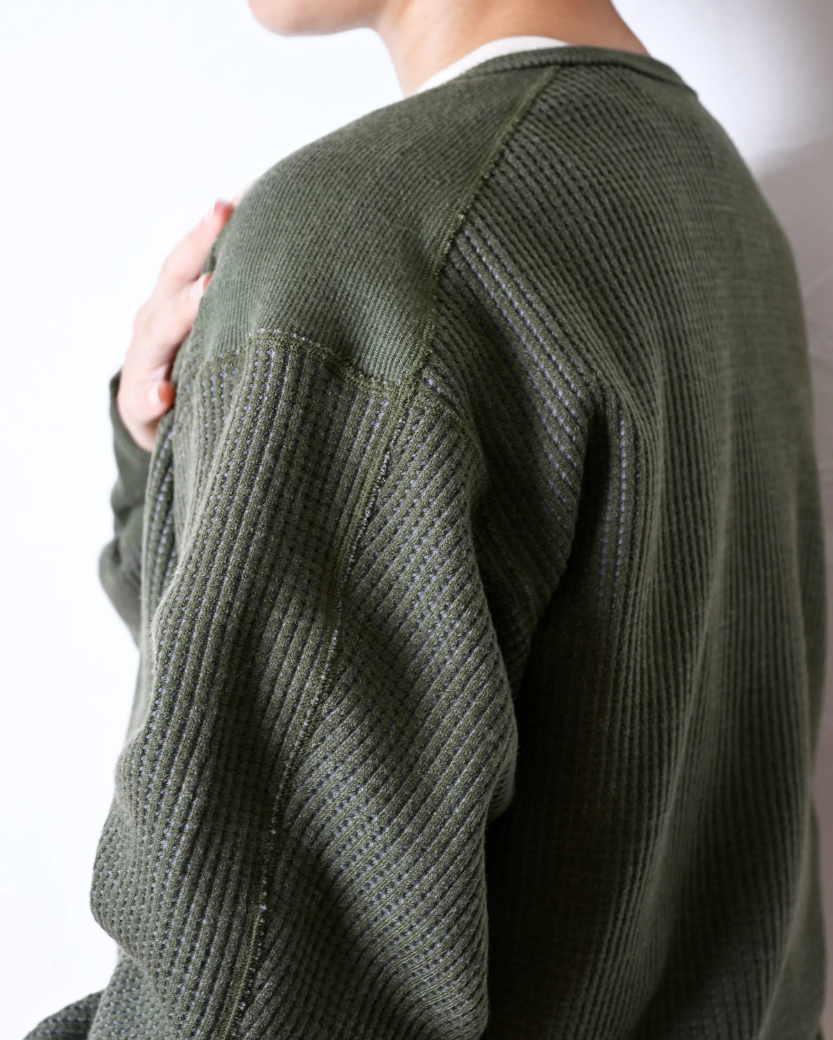 WOOL WAFFLE ZIP CARDIGAN