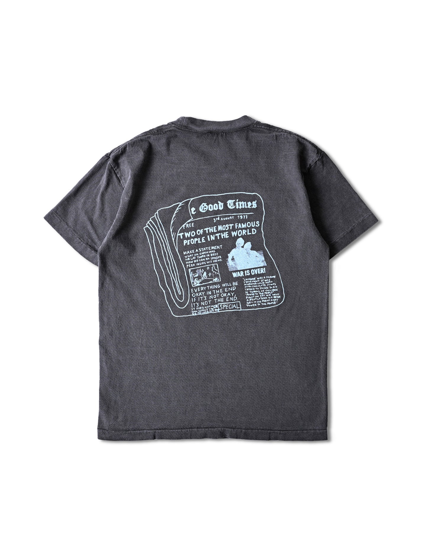 S/S GIANT 16/-OE PIGMENT TEE(News Paper)