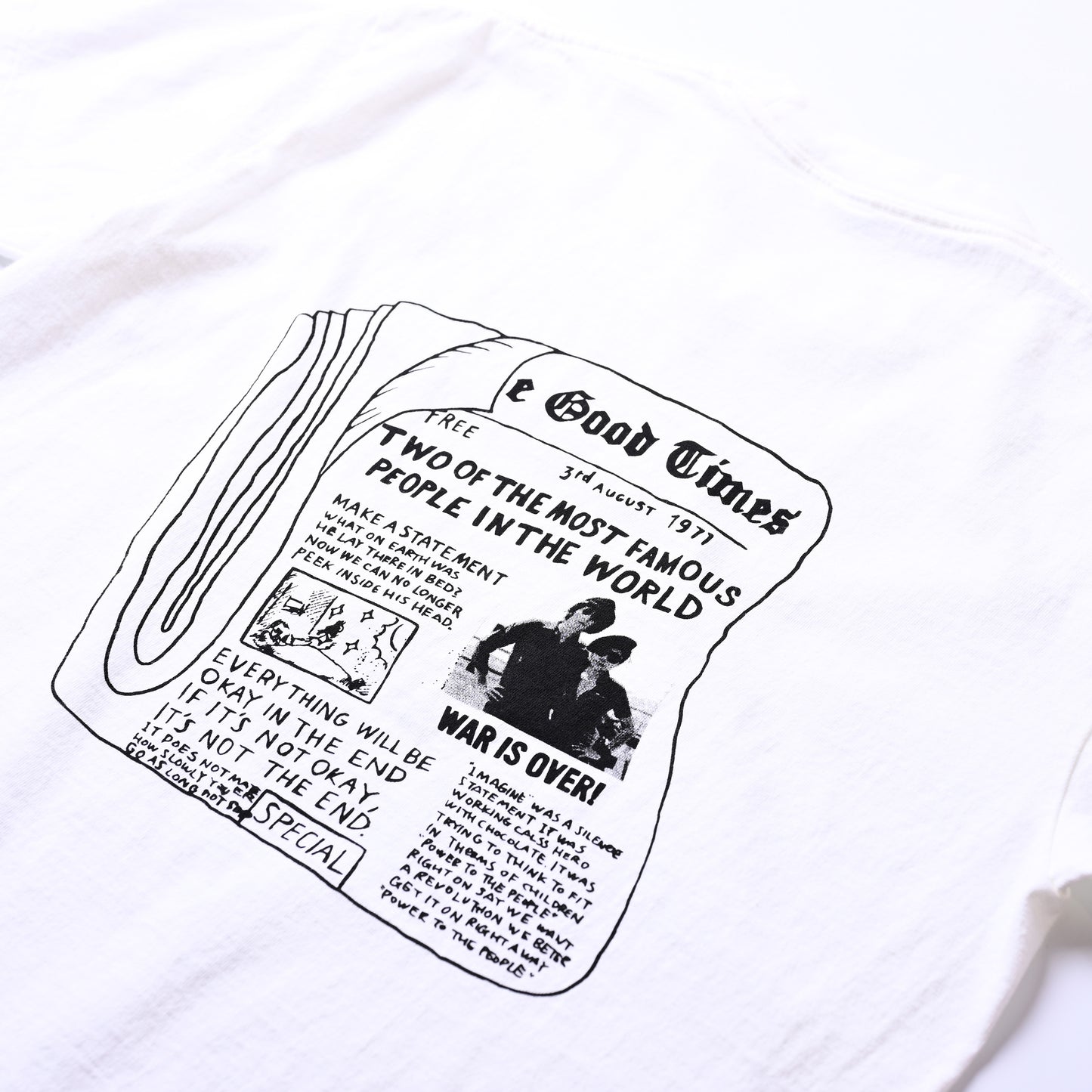 S/S GIANT 16/-OE PIGMENT TEE(News Paper)