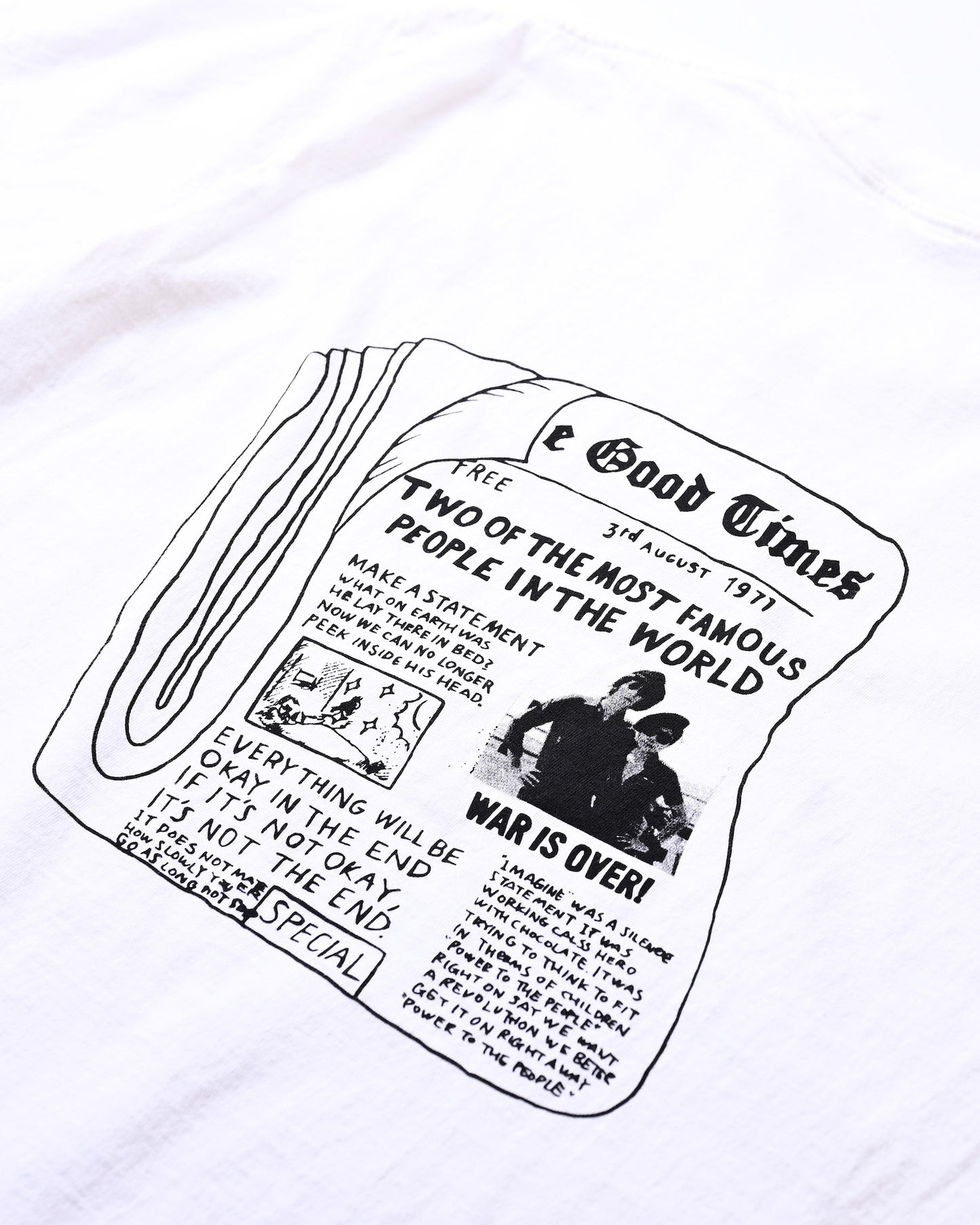 S/S GIANT 16/-OE PIGMENT TEE(News Paper)
