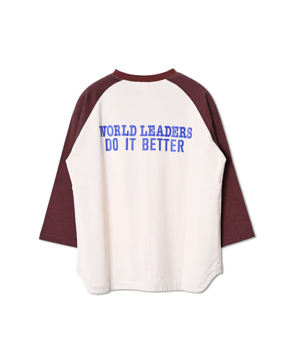 C/R RAGLAN TEE(WORLD LEADERS)