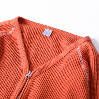 Max Weight Waffle Zip Cardigan