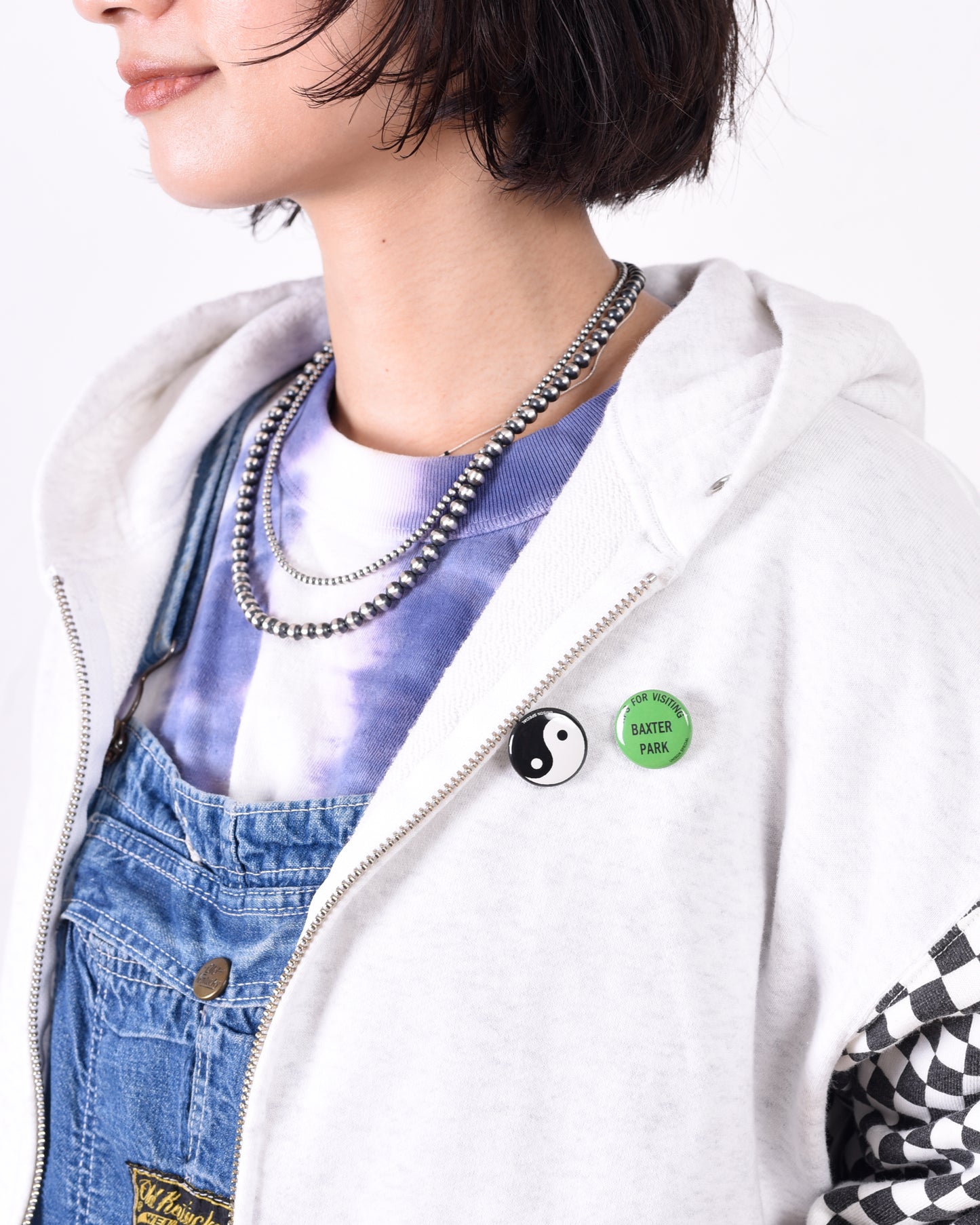 LW Checkered flag Zip parka