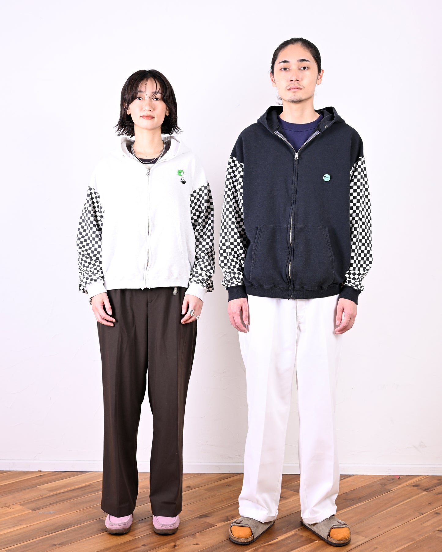 LW Checkered flag Zip parka