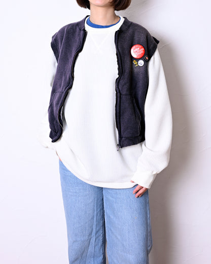 Faded Zip Vest