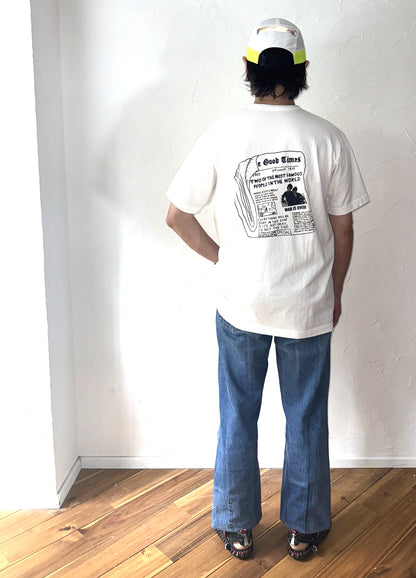 S/S GIANT 16/-OE PIGMENT TEE(News Paper)