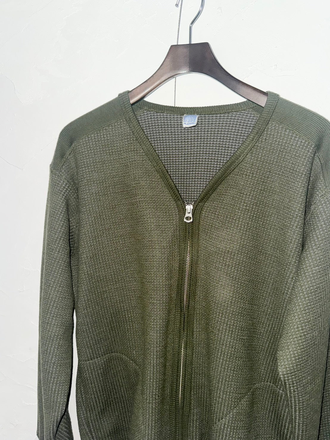 ★26AW★WOOL WAFFLE ZIP CARDIGAN