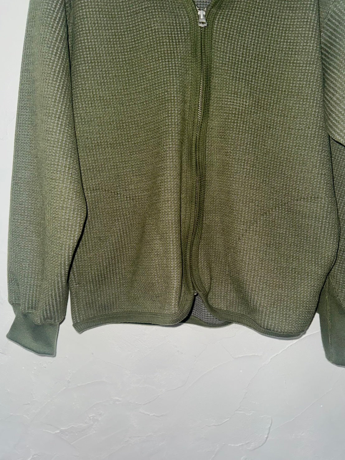 ★26AW★WOOL WAFFLE ZIP CARDIGAN