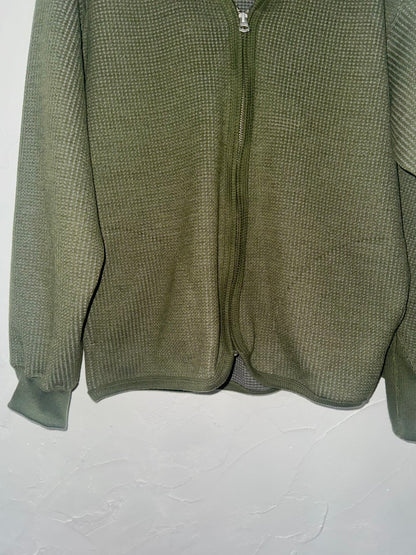 ★26AW★WOOL WAFFLE ZIP CARDIGAN