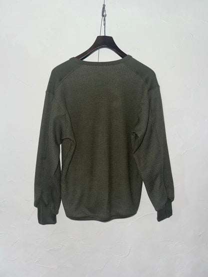 ★26AW★WOOL WAFFLE ZIP CARDIGAN