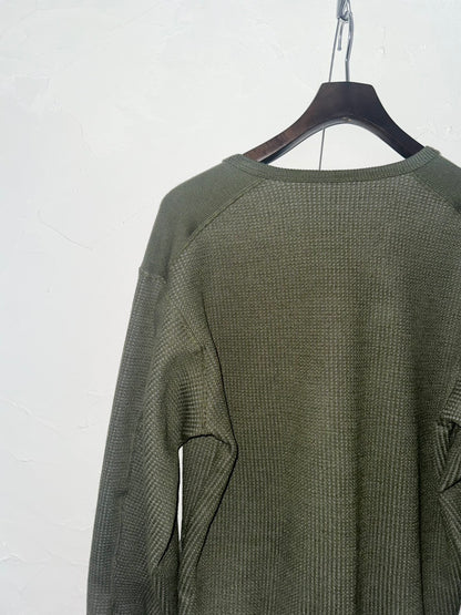 ★26AW★WOOL WAFFLE ZIP CARDIGAN