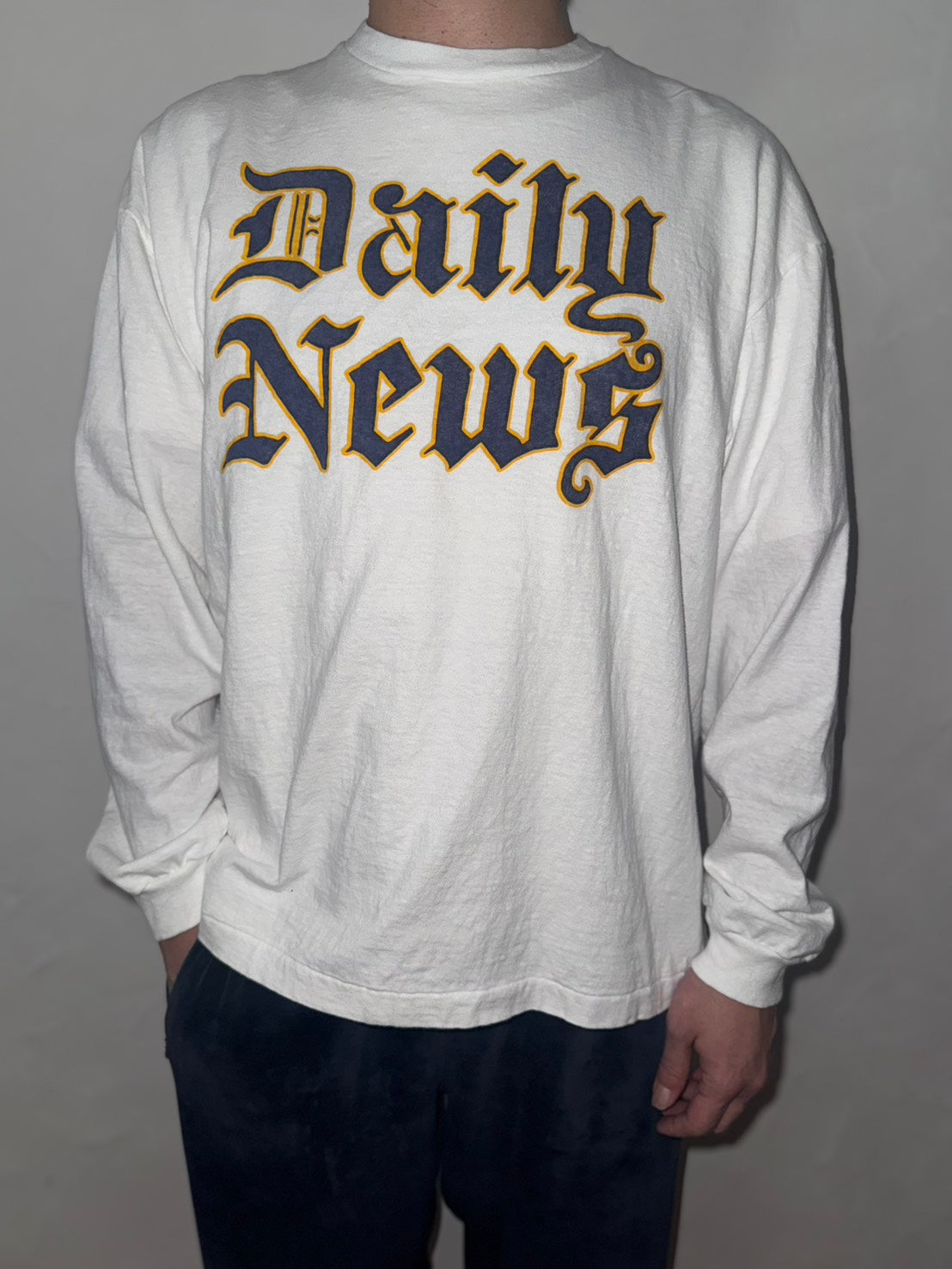 ★26AW★GIANT RAFFY PRINT L/ST(Daily News)