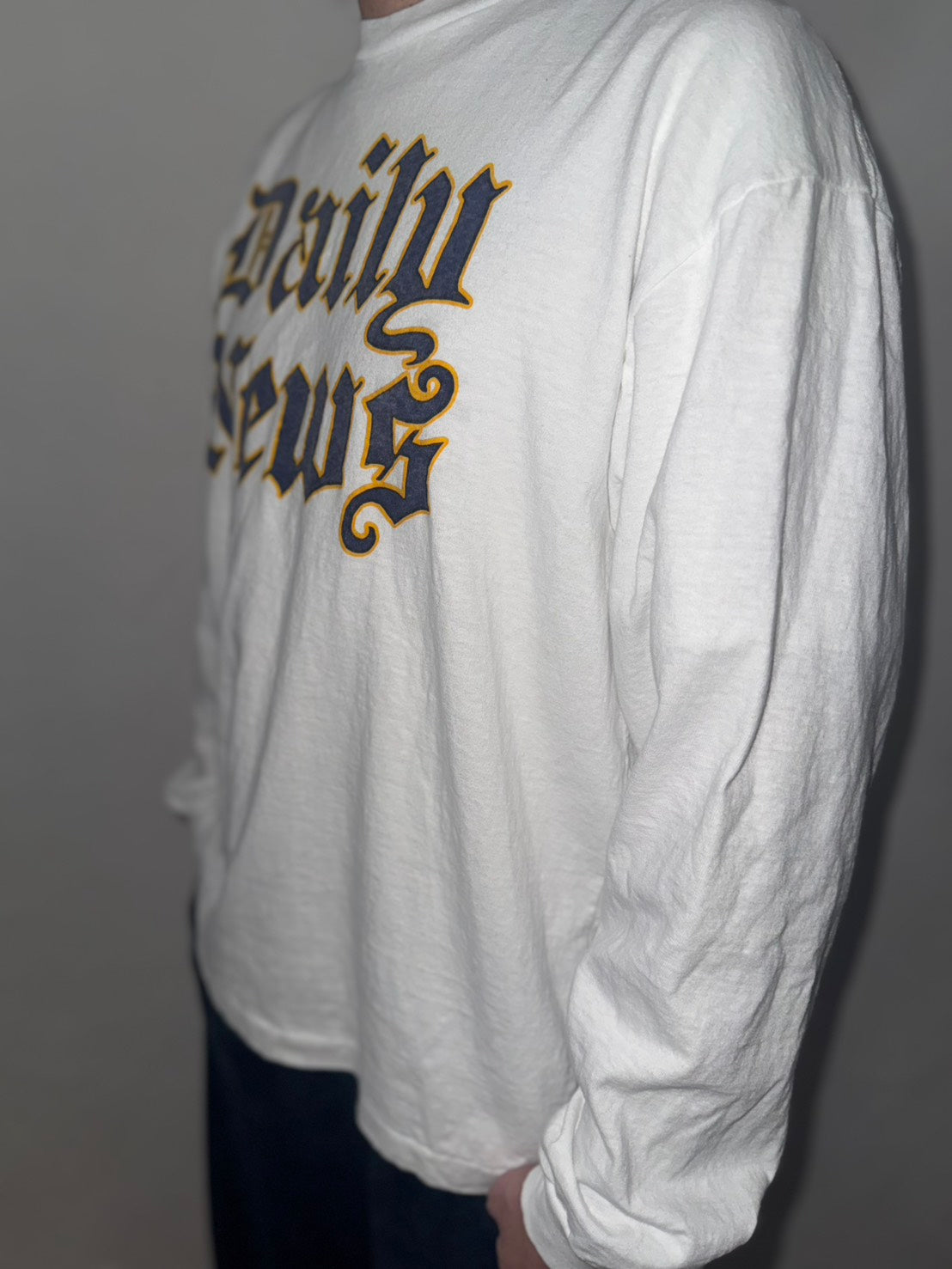 ★26AW★GIANT RAFFY PRINT L/ST(Daily News)