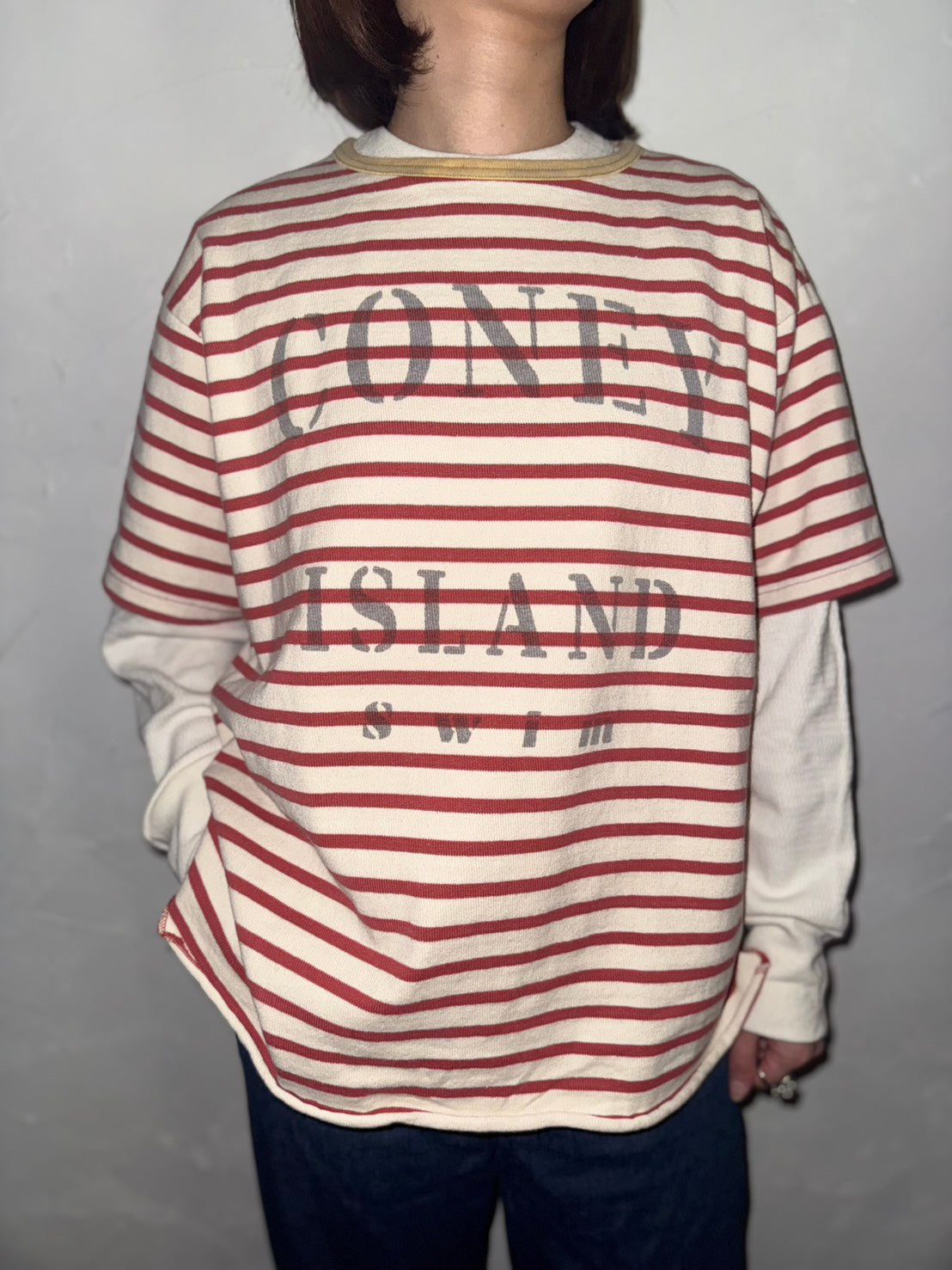 BORDER TEE（CONEY)