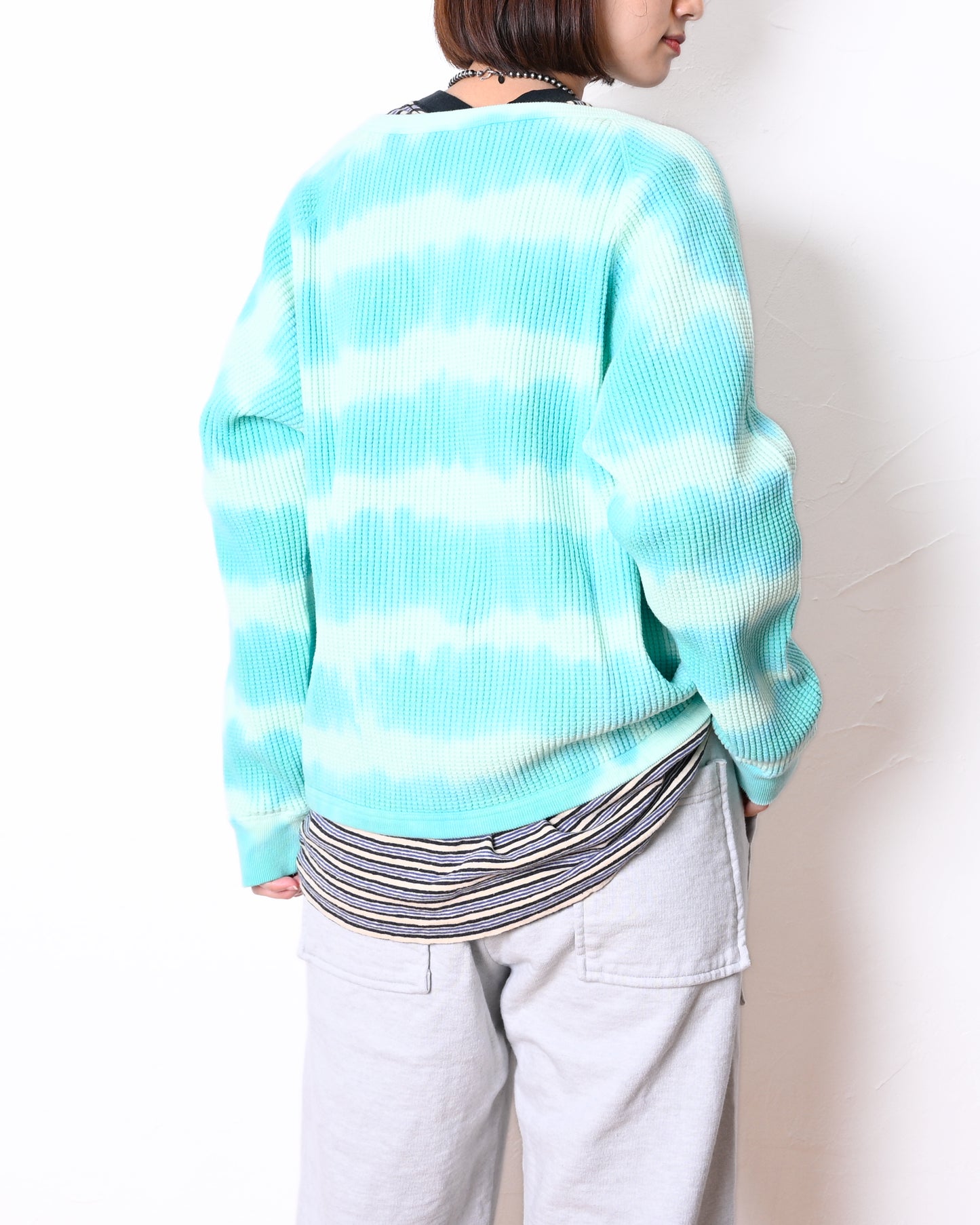 Max Weight Waffle Zip Cardigan(K-dye)