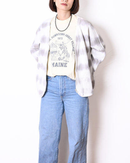 Max Weight Waffle Zip Cardigan(K-dye)