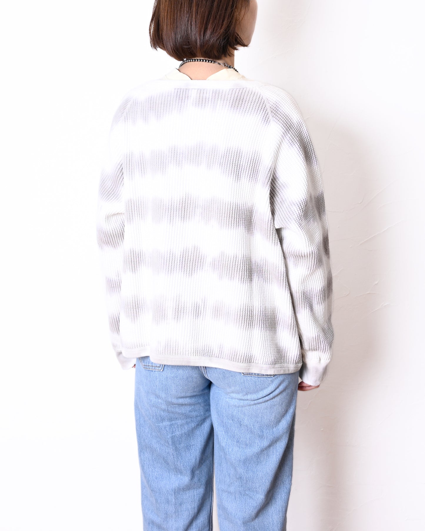 Max Weight Waffle Zip Cardigan(K-dye)